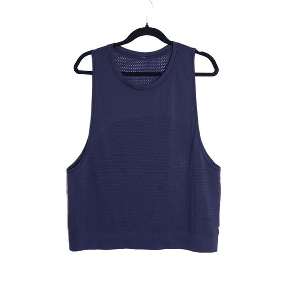 LULULEMON Breeze By Muscle Tank Midnight Navy Hip Length Sleeveless Women's 10 - Picture 1 of 6